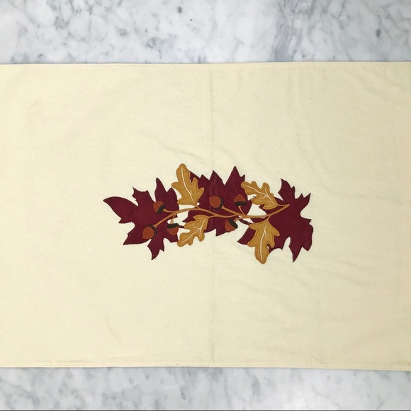 Fall Leaves Cream Table Runner - Picture 5 of 8